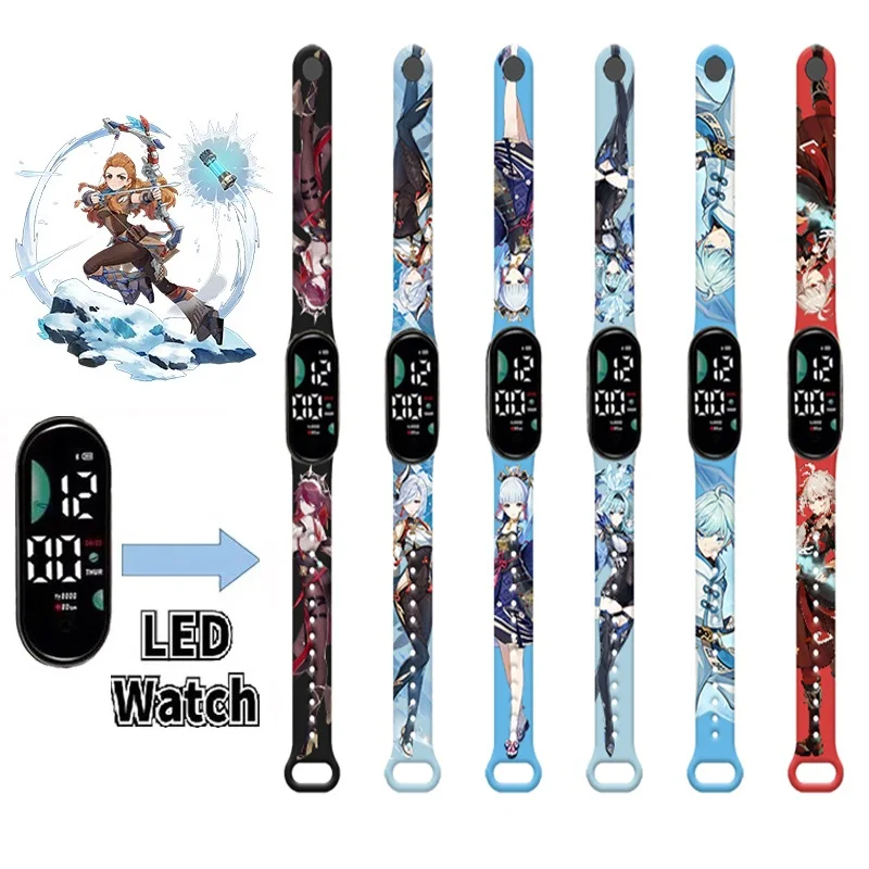 

Pokemon Anime Original God Childrens Bracelet Watch LED Touch Waterproof Clock Sports Christmas Festive gift