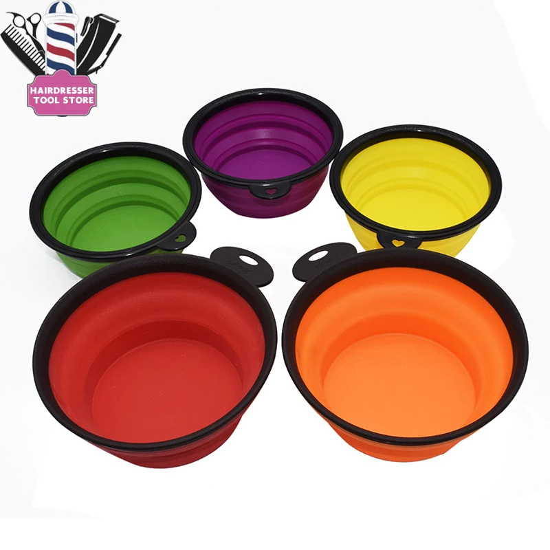

Hairdressing Hair Dyeing Bowl Expandable Collapsible Silicone Tint Bowls Perm Oil Mixing Bowl Salon Home Hair Dye Coloring Tools