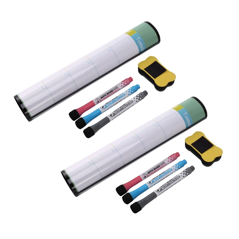 

2X Magnetic Whiteboard Calendar Schedule Weekly Monthly Magnet Calendar Planner Drawing Refrigerator Stickers