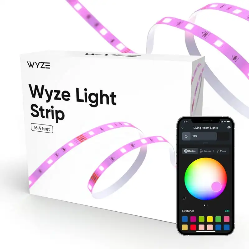 

Strip, 16.4ft WiFi LED Light Strip, 16 Million Colors RGB with App Control and Sync to Music Chandelier lights Table lamp Led li