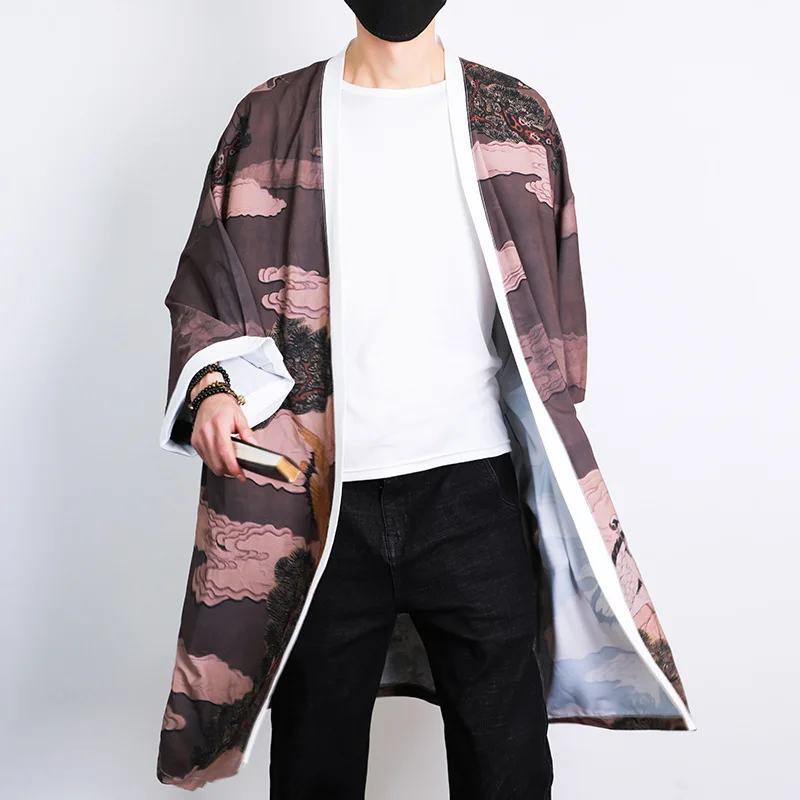 Мужской Свободный кардиган с принтом Повседневный Кардиган длинным рукавом в