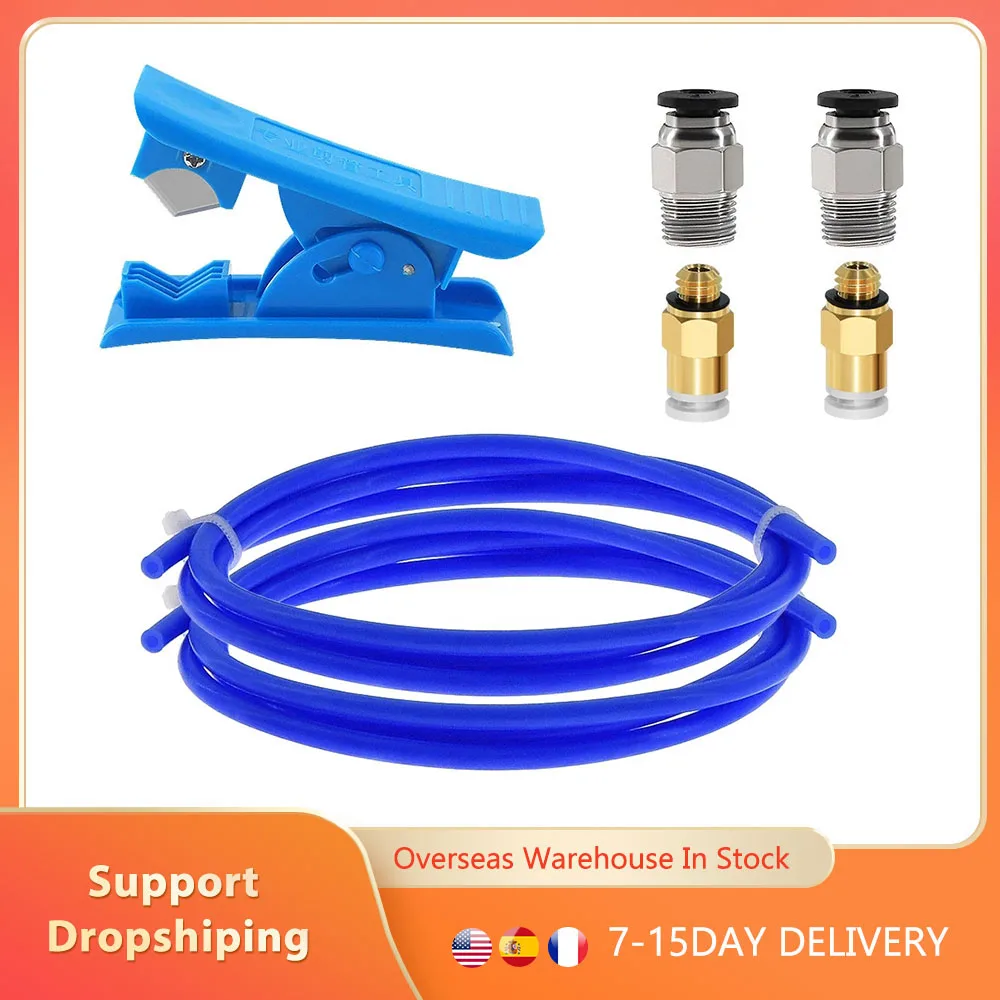 

3D Printer Nozzle Kit with PTFE Tube Tetion Suit for 1.75mm Filament 3D Printing Parts Easy to Disassembly