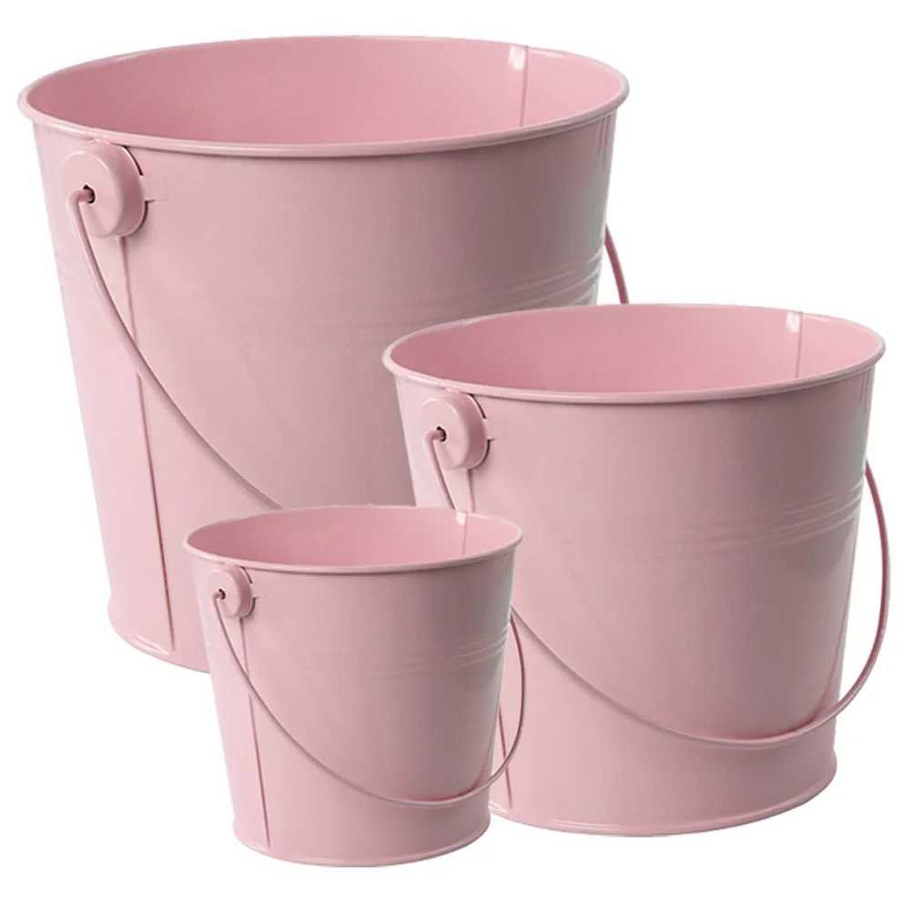 

Bucket Metal Flower Buckets Mini Planter Pot Decor Planters Patio Outdoor Pots Iron Holder Pailparty Tin Pails Decorative Small
