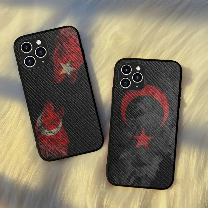 

Republic Of Turkey Flag Phone Case Hard Leather Case for iPhone 11 12 13 Mini Pro Max 8 7 Plus SE 2020 X XR XS Coque