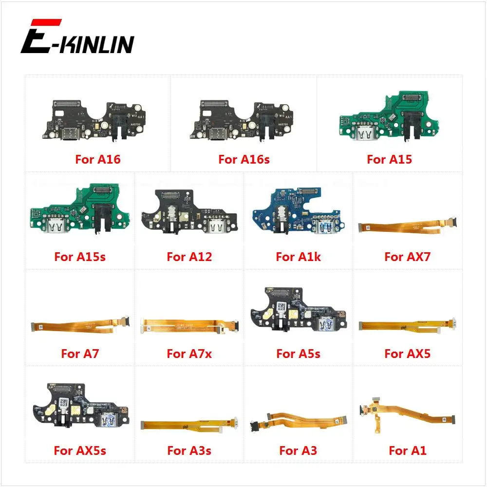 

USB Charger Port Jack Dock Connector Charging Board Flex Cable For OPPO A16 A16s A15 A15s A12 A1k AX7 A7 A7x A5s AX5 AX5s A3s A3