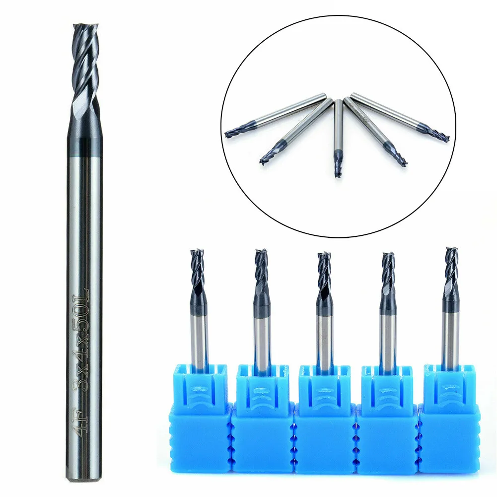 

3mm End Mill 4 Flutes 5pcs CNC Carbide Cutter Cutting Diameter Milling