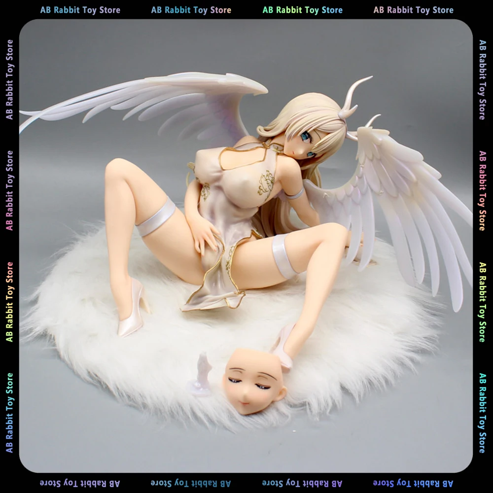 

19cm PartyLook White Angel Anime Figure Hentai White Angel Clothes Removable Sexy Girl Adult Figurine Collectible Model Doll Toy