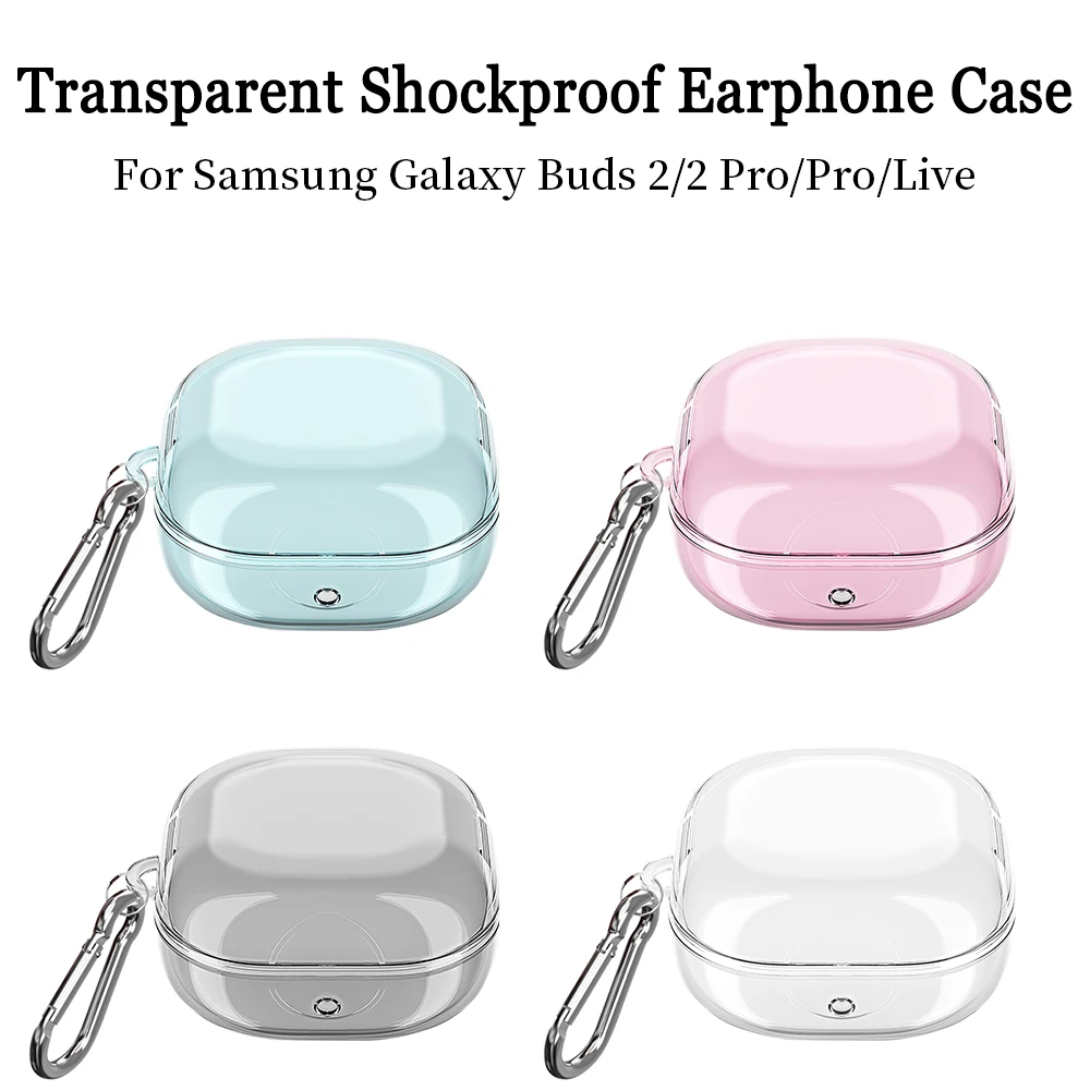

For Galaxy Buds 2 Case Shockproof Transparent Wireless Headphone Cover Earphone Cases For Samsung Galaxy Buds 2 Pro Live Shell