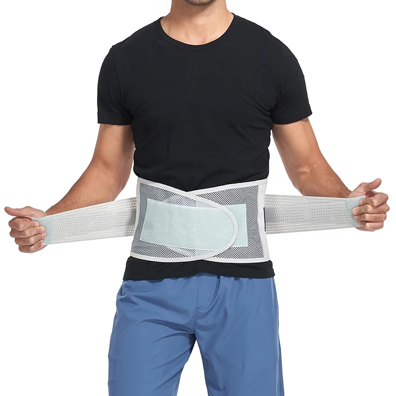 Men Body Shaper Waist Trimmer Belt Slim Fitness Breathable Sweat Wrap for Stomach and Back Braces Lumbar Support Girdle