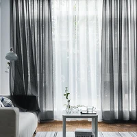 translucent white home decor tulle curtains polyester drape semi blackout bedroom living room bay window sheer window screen