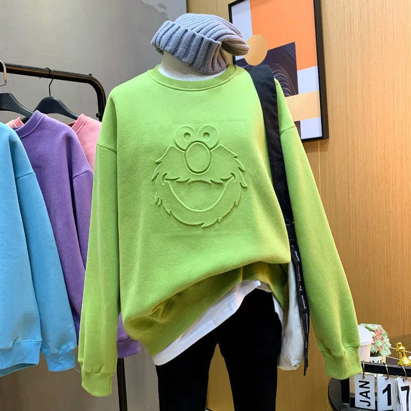 

2022 New Korean Fashion Design Sense, Small Crowd, Slim Plush Sweater, Women's Three Dimensional Printing Age Reducing Top