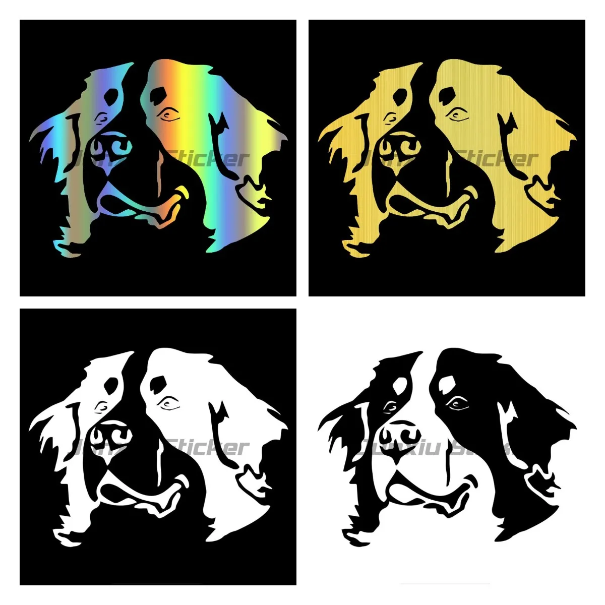 

Various Sizes/Colors Car Stickers Vinyl Decal Switzerland Bernese Mountain Dog Head Motorcycle Decorative Waterproof Decal