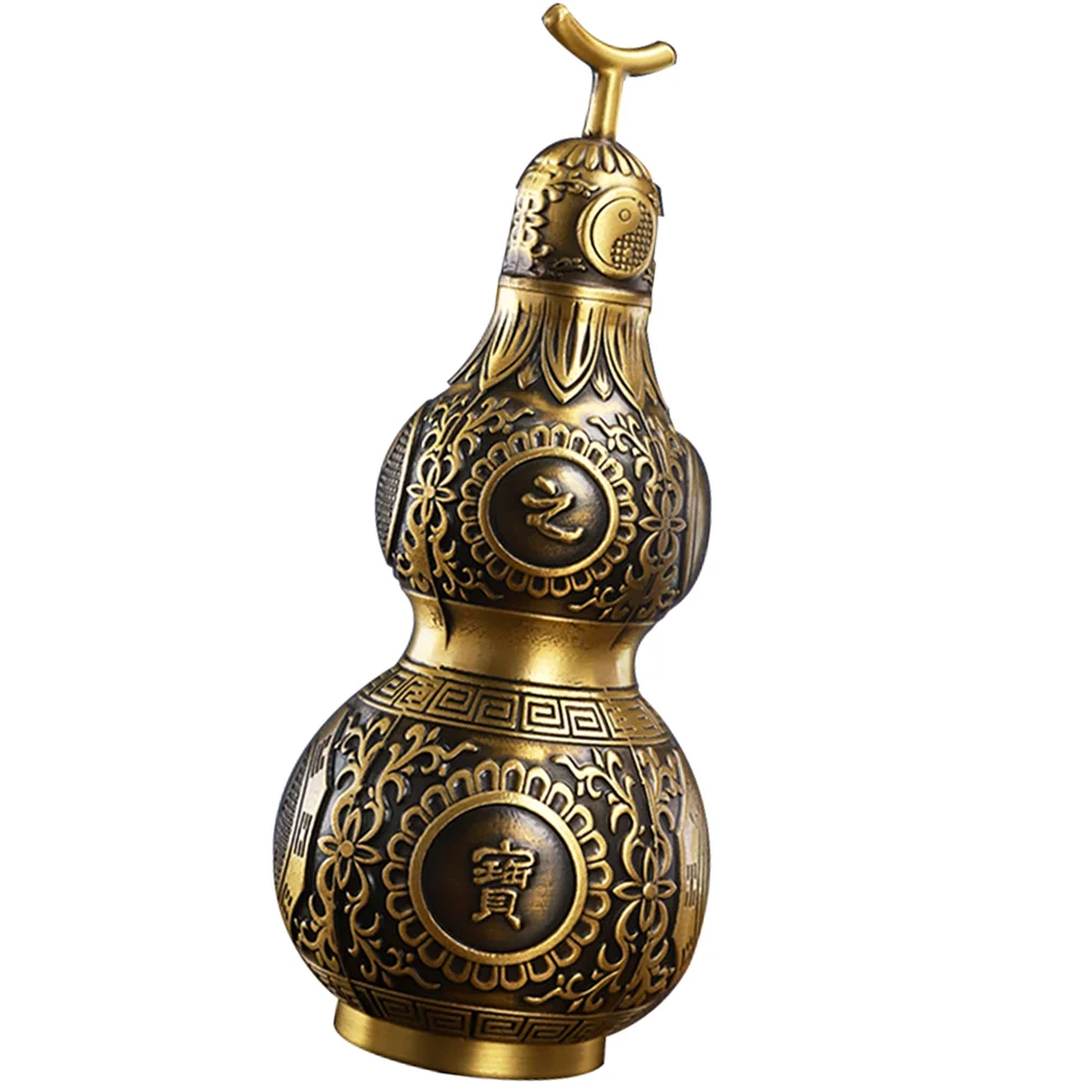 

Decor Decorative Gourd Vintage Statue Brass Craft Adorn Housewarming Gift