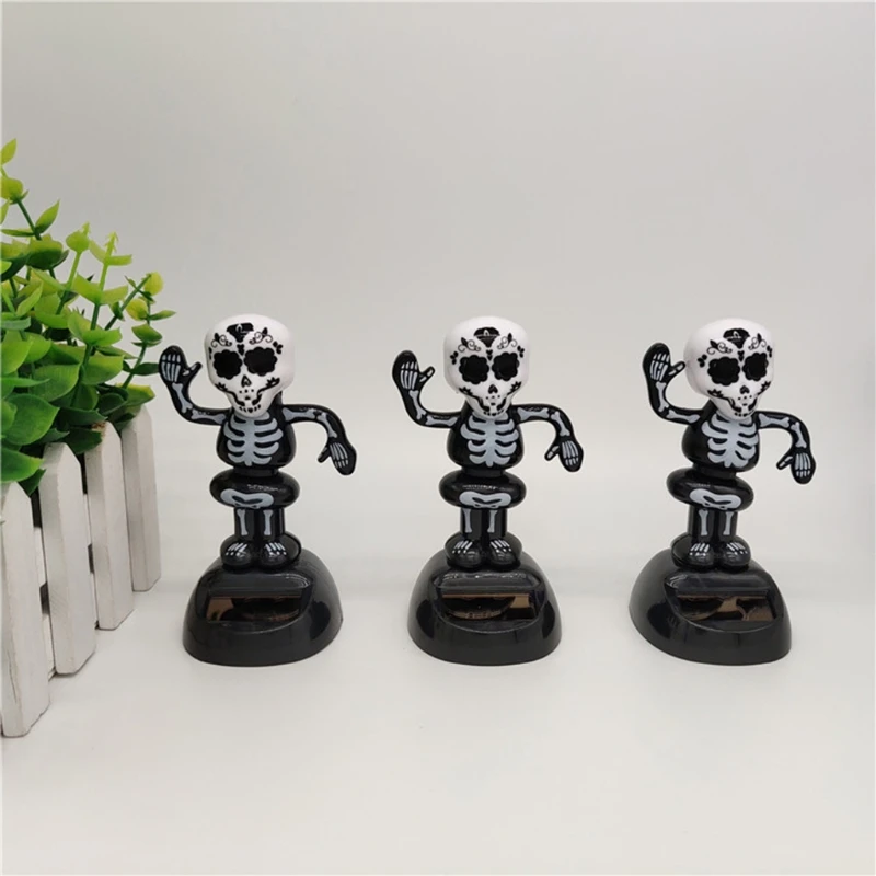

3x Skeleton Ornaments Dashboard Toys Shook for Head for Doll Birthday Gift Auto