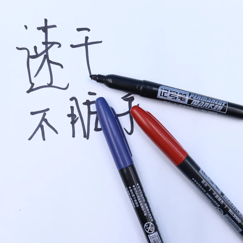 8/5/4Pcs/Set Black Marker Pen For paper Permanent Fine Point Waterproof Blue Red Ink 1.5mm Color Drawing Carton Logistics - купить по
