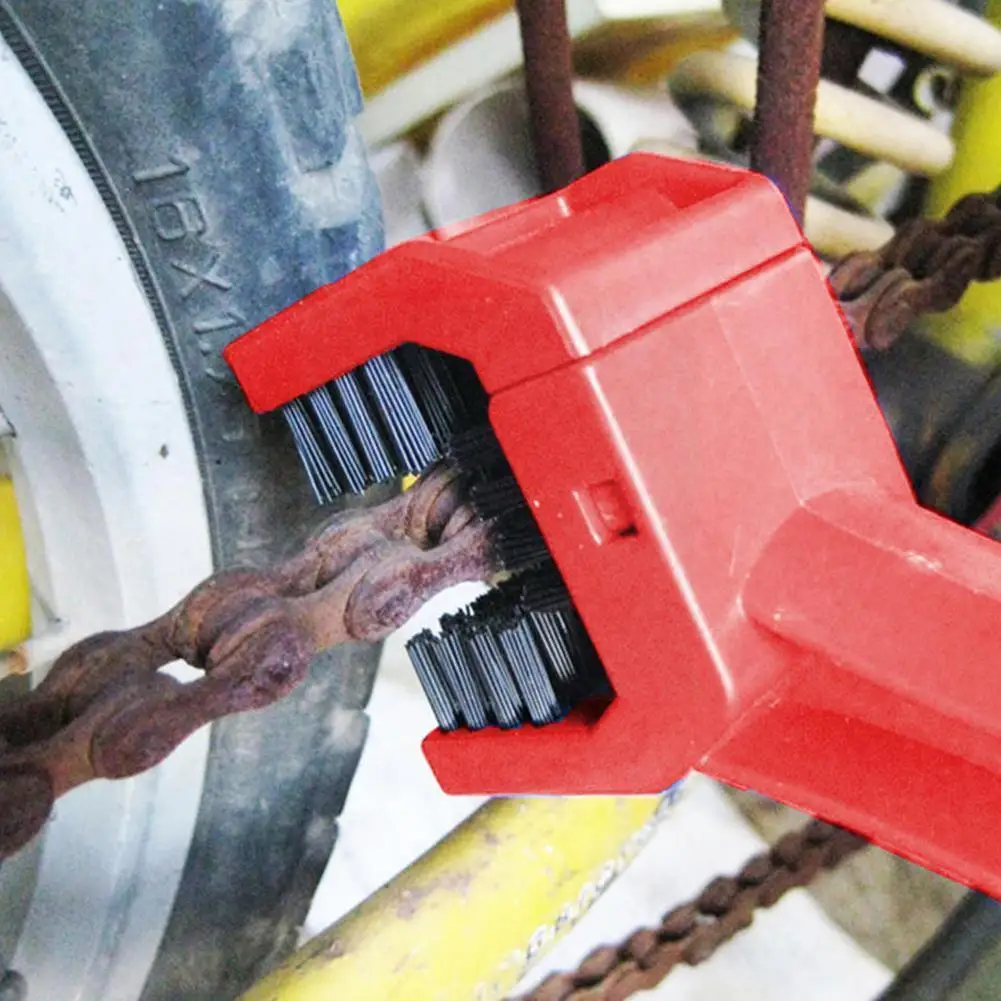 

Motorcycle Chain Brush Cleaner Gear Grunge Brush Plastic Bike Clean Bicycle Chain Blue/red Moto Tool Cleaner Outdoor Cyclin T9f5