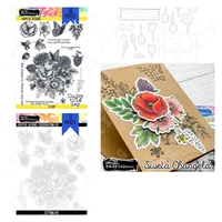 hopeful blooms metal cutting dies silicone stamps scrapbooking new make photo album card diy paper embossing craft supplies