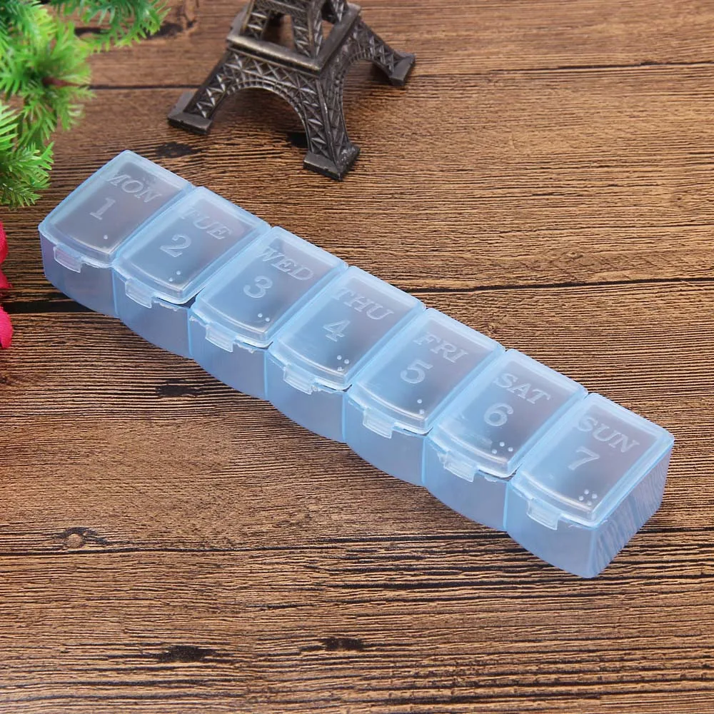 Портативный 7-дневный мини-контейнер для еженедельных планшетов держатель