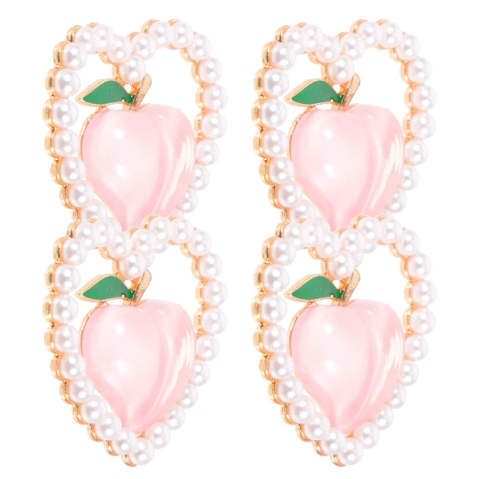 

Charms Heart Acrylic Making Pendants Fruit Diy Flatback Jewelry Flatbackspearl Rhinestone Jewlery Peach Embellishments Casecharm
