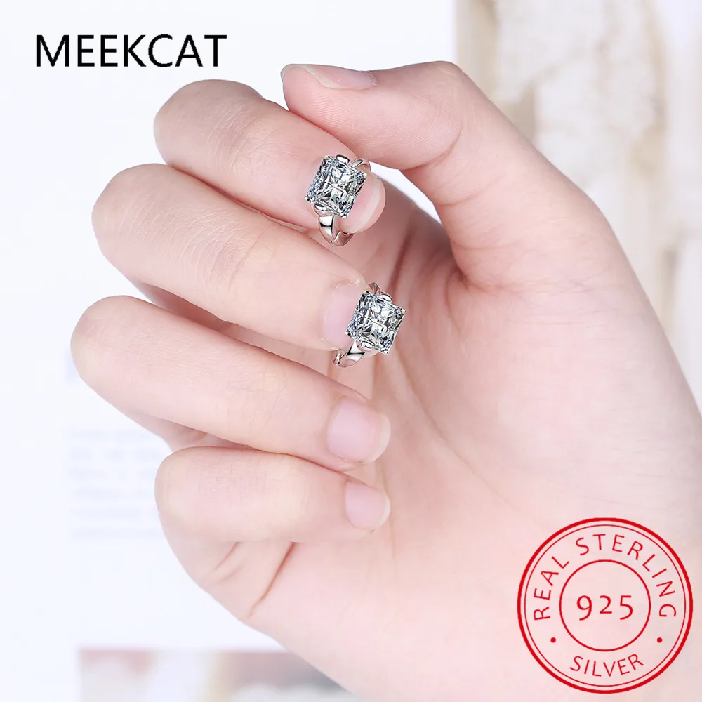 Серебро 925 пробы пройденный тест на бриллианты всего 2 карата цвет D сверкающий