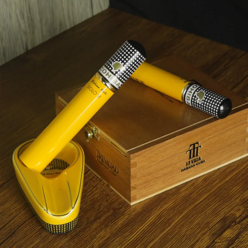 

Cigar tube moisturizing tube aluminum tube cigar portable cigar moisturizing box with cedar wood