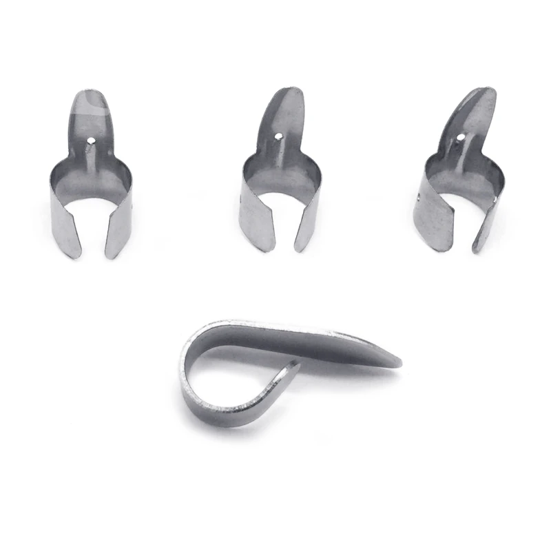 

4Pcs Banjo Picks Adjustable Metal Finger Thumb Silver Color Picks Plectrums Kit New