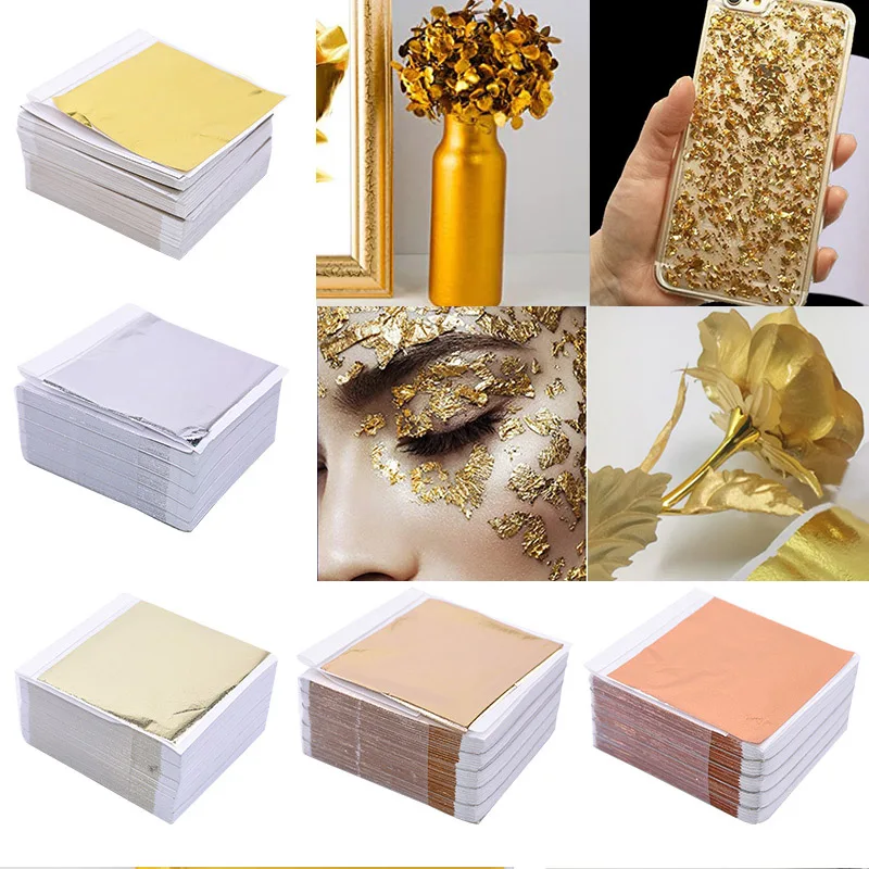 100 шт. 8 5 см/14 см листы бумаги для творчества и дизайна золотые серебряные медные