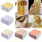 100 шт., 8,5 см14 см, листы бумаги для творчества и дизайна, золотые, серебряные, медные фольгированные бумаги для творчества, фотообои для дома