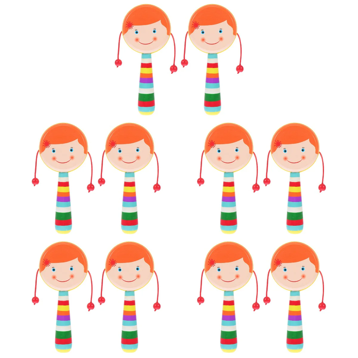 

10 Pcs Boys Rattles Educational Handheld Cartoon Rattle Hand Rattle Funny Rattle for Kids Toddlers Children