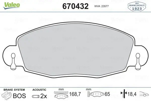 

Десять тормозных колодок для 670432