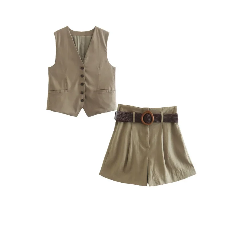 Женская одежда в богемном стиле европейский и американский льняной жилет с