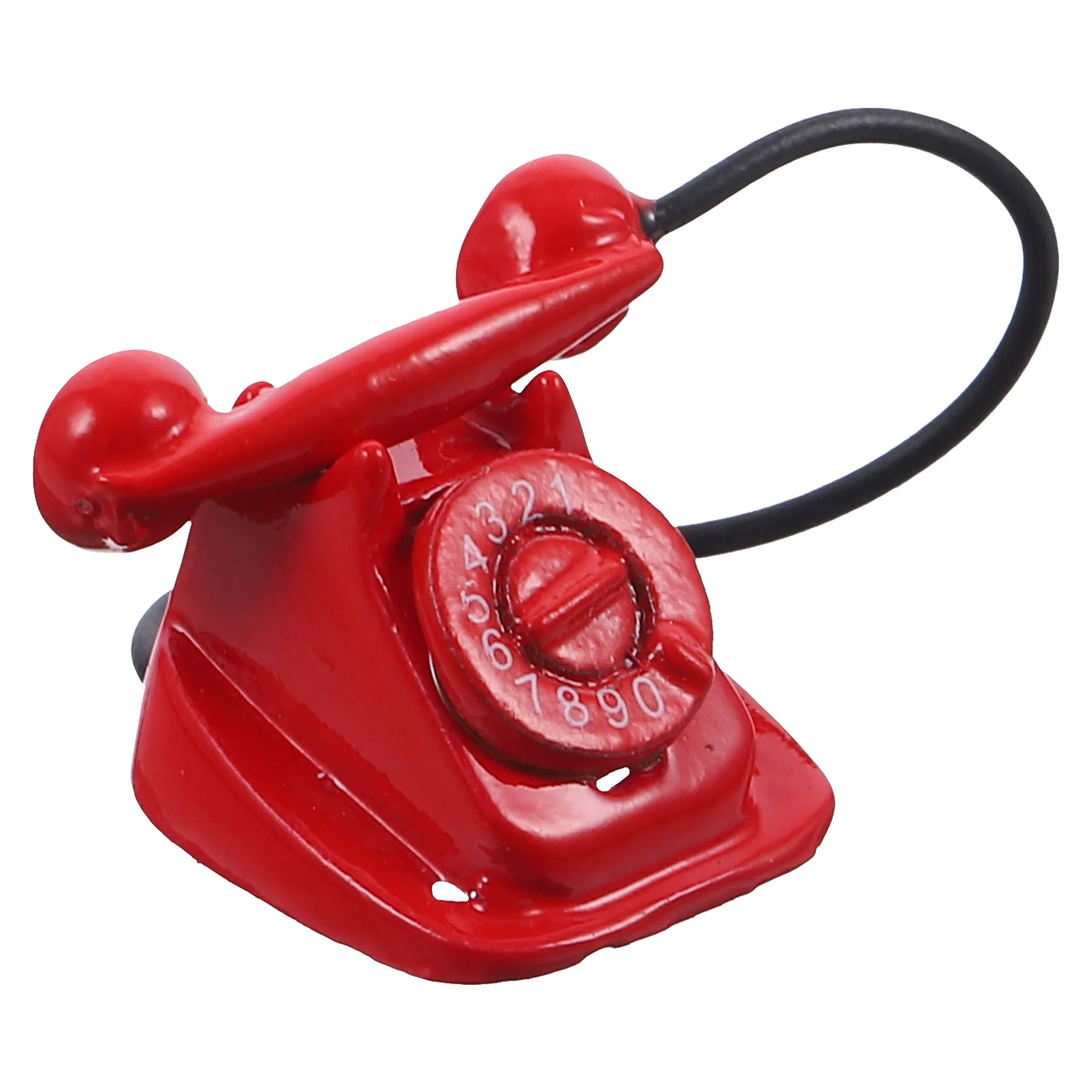 

Mini Retro Telephone Miniature Phone Model Dolls House Scene Retro Phone Model