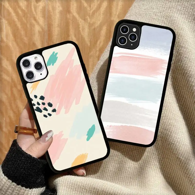 

Oil Painting Graffiti Phone Case Silicone PC+TPU Case for iPhone 11 12 13 Pro Max 8 7 6 Plus X SE XR Hard Fundas