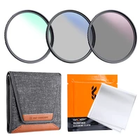 kf concept mcuv cpl polarizer neutral density filters nd4 lens filter kit 37mm 82mm with cleaning cloth and bag for camera lens
