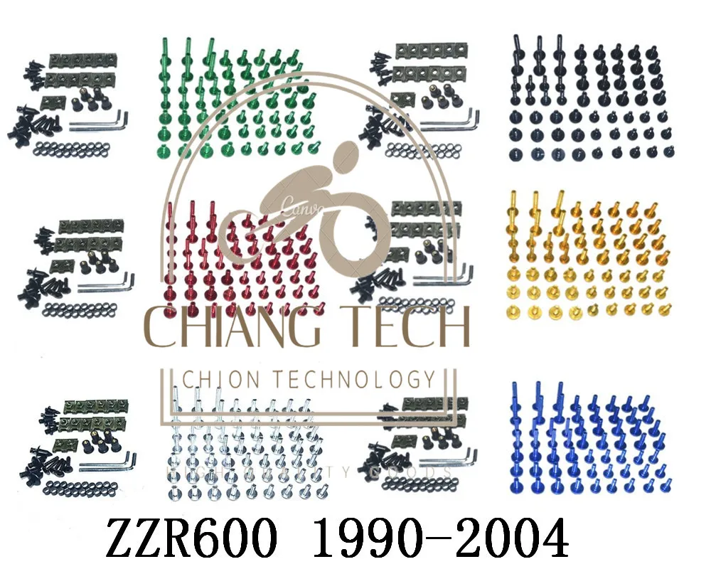 

Комплект болтов для обтекателя мотоцикла, винты для кузова для KAWASAKI ZZR600 1990-2004