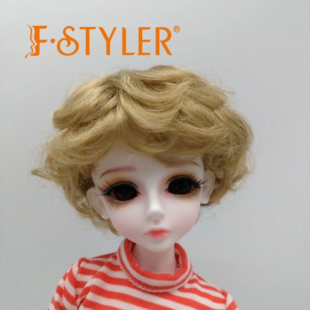 FStyler кукольный парик кудрявые короткие волосы стиль BJD кукла мягкий
