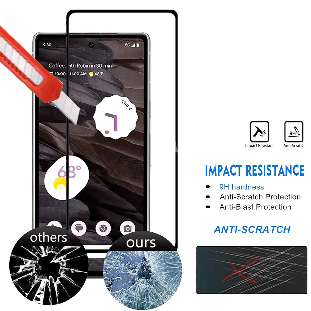 Pelicula Pixel 7 a Front Tempered Glass For Google Pixel 7A Screen Protector Pixel7A cristal templado Pixel 7A 5G protector pantalla Pixel6 6A verre trempé Pixel7 7 Pro Camera Lens Film