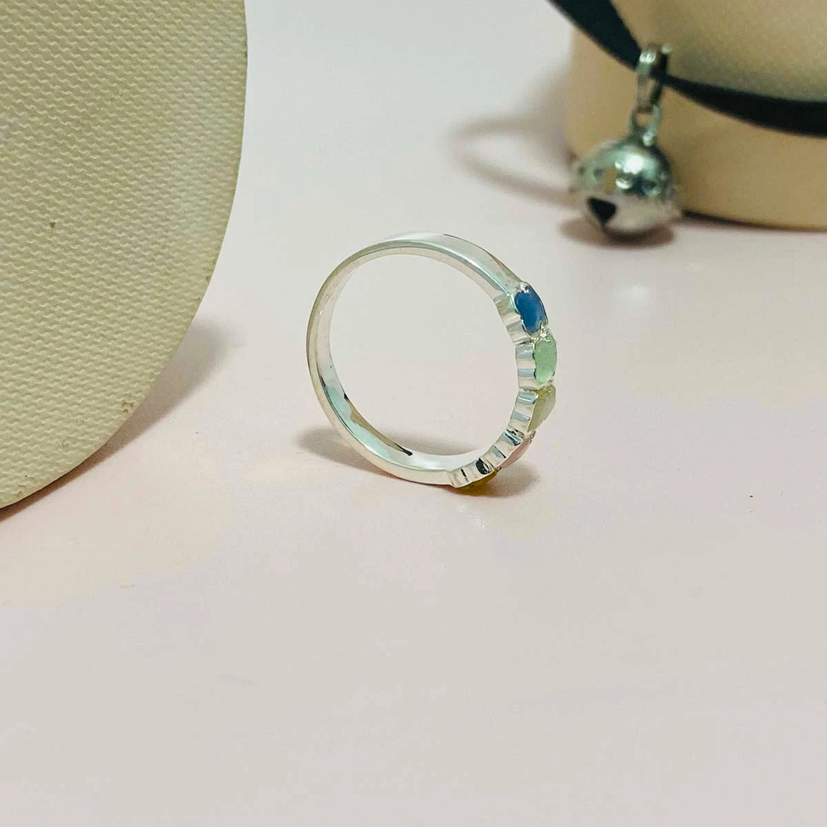 

Женское кольцо с покрытием из серебра 925 пробы, пять цветов