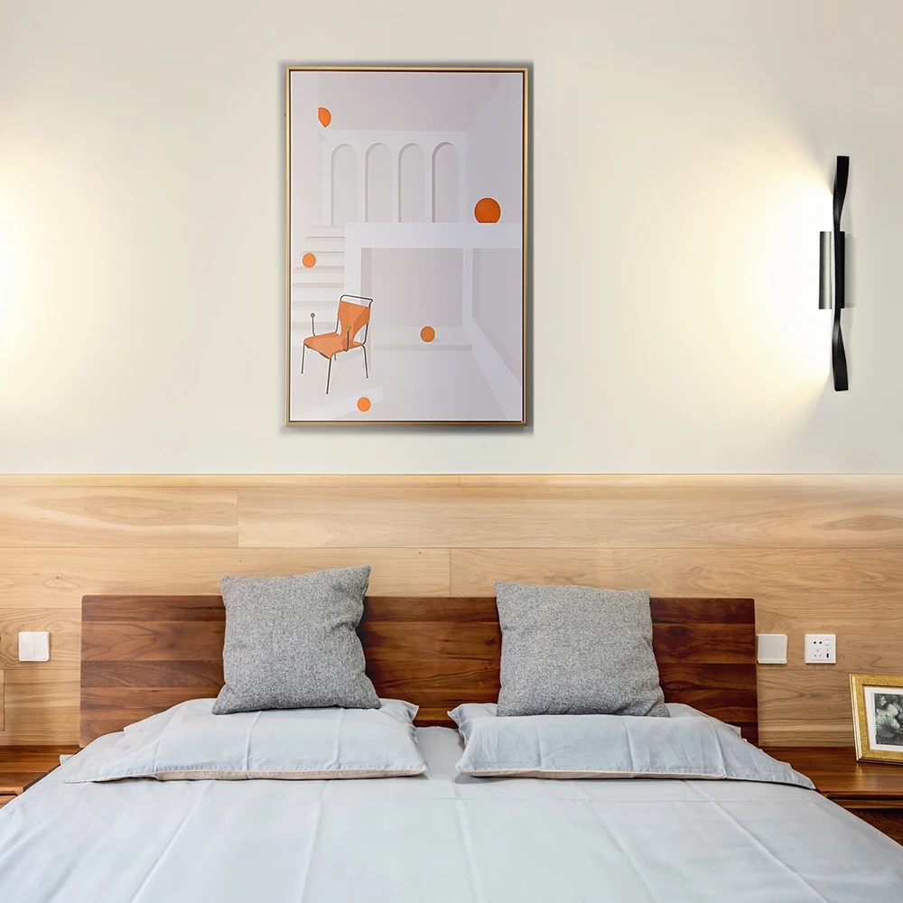 

Современные минималистичные Настенные светильники для гостиной, спальни, прикроватный блеск, 90-260 В переменного тока, внутренняя черная и белая лампа для коридора, декоративное освещение