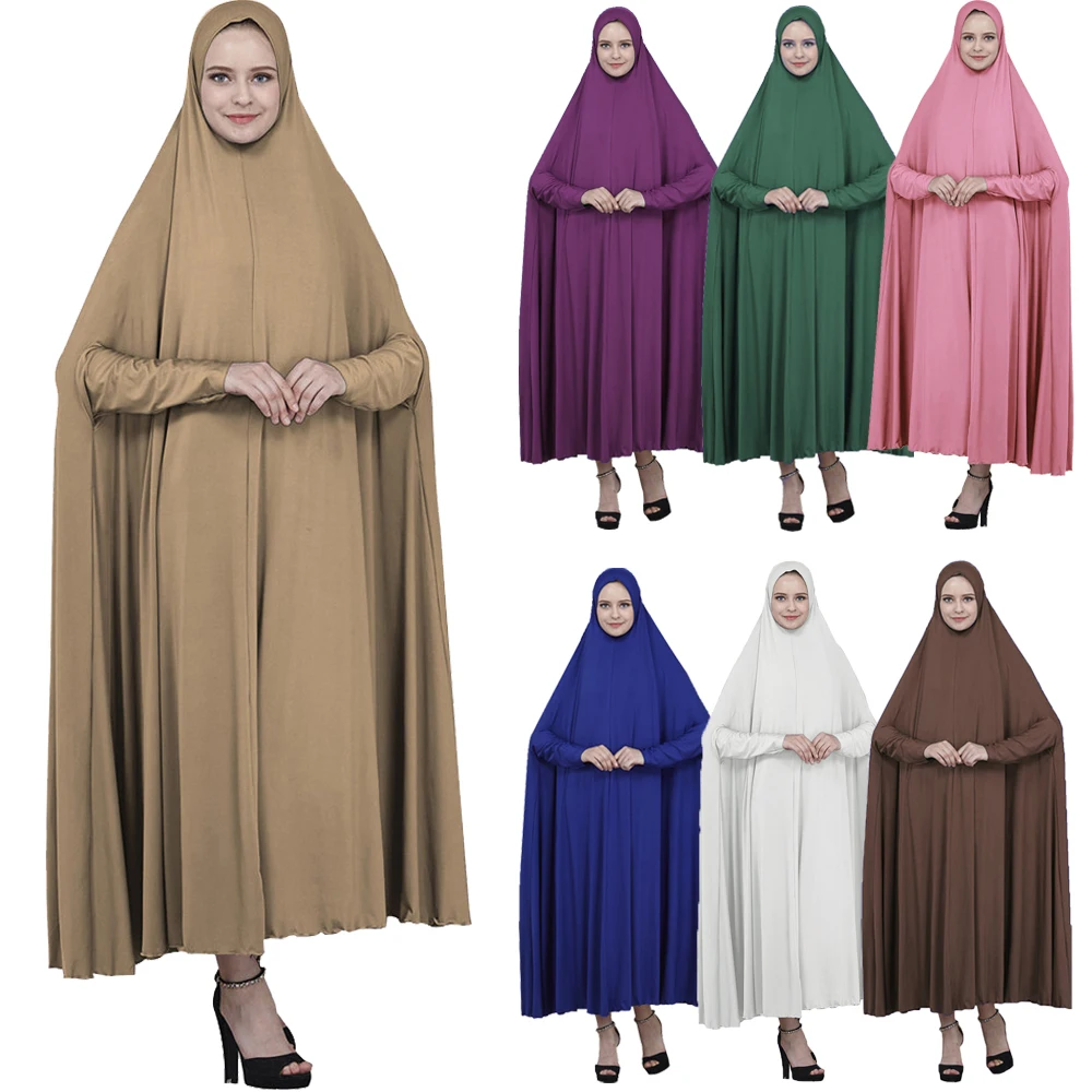 

Молитвенная одежда Eid с капюшоном Jilbab, длинное женское платье Khimar, индейка, Паранджа, полноразмерная Фата, кафтан, исламский халат Рамадан