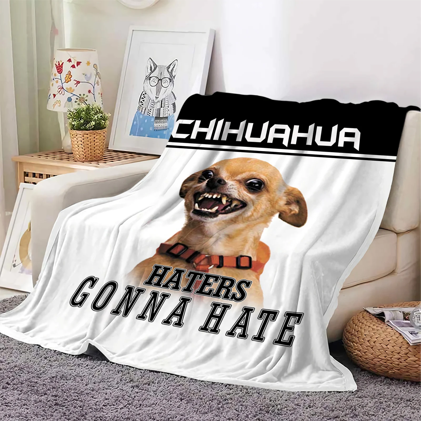 Фланелевые одеяла чихуахуа забавные милые собаки одеяло с 3D принтом офисное для