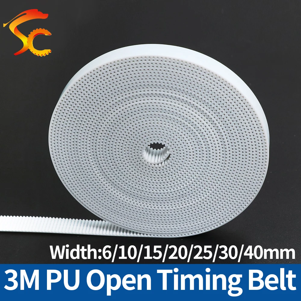 

Ремень синхронизации для 3D-принтеров, ширина 6/10/15/20/25/30/40 мм, ПУ кожа, 3-15 мм, HTD3M, синхронный лазерный ЧПУ