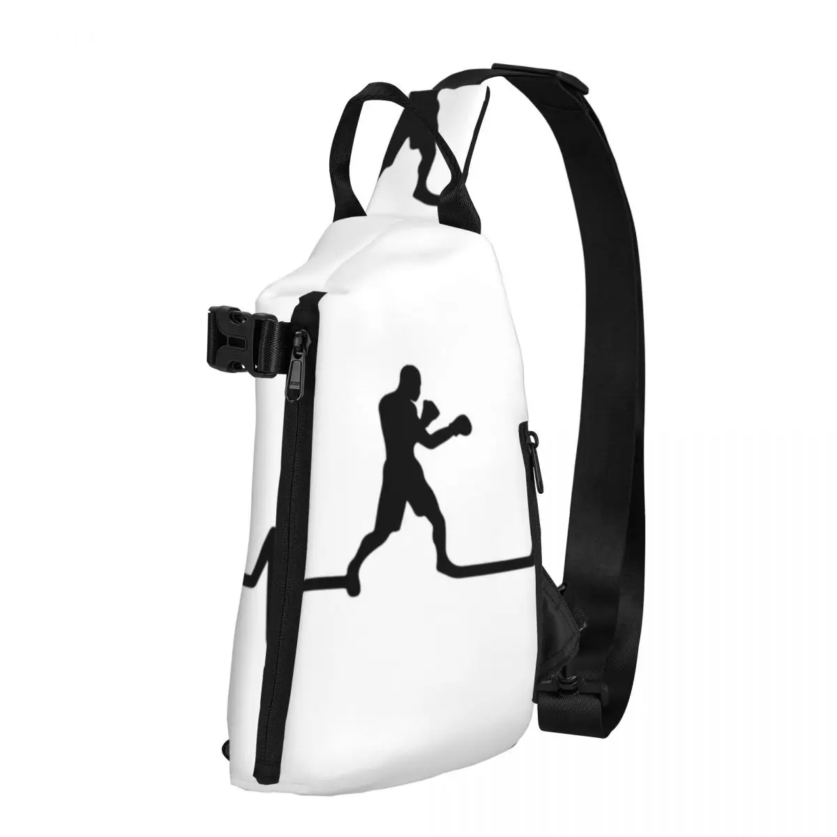 

Boxing Chest Bags Men heartbeat Sports Shoulder Bag Vintage Graphic Crossbody Bag High School Running Sling Bags