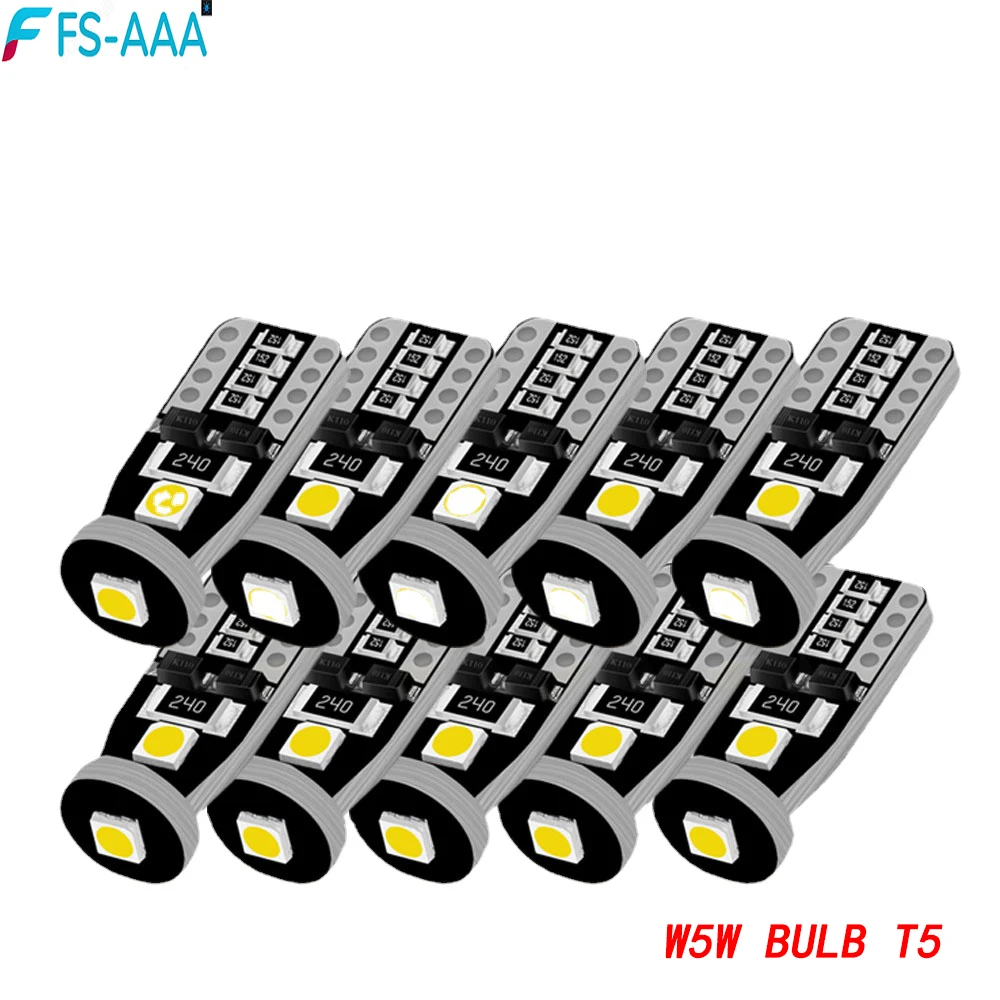 

FS-AAA T10 LED Bulb White 3SMD 5050 Led Car Light W5w Led Light 10w 194 168 CANBUS Error Bulbs 12V Wedge Lamp Turn Signal Light