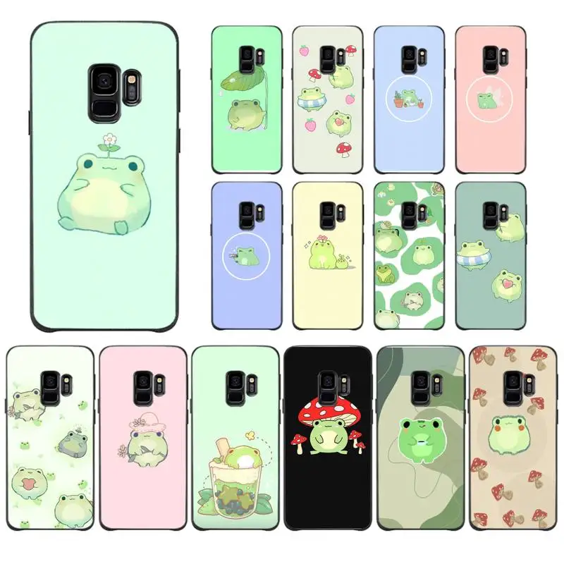

TOPLBPCS Mint green Funny The Frog cute Phone Case For Samsung Galaxy J7 PRIME J2Pro2018 J4 Plus J5 PRIME J6 J7 Duo Neo J737 J8