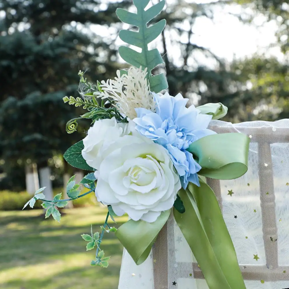 

Forest Style Wedding Car Silk Flower Decoration Kit Wedding Chair Back Venue Layout Artificial Bouquet Flower