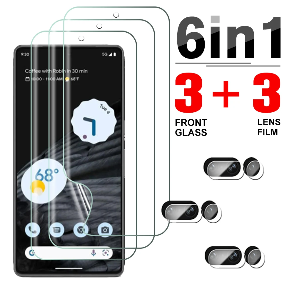 

6 в 1 Гидрогелевая мягкая пленка для Google Pixel 7 Pro 7pro 6,7 дюймов Защита объектива камеры Goo gle Pixel7 Pro Pixel7pro защитная пленка