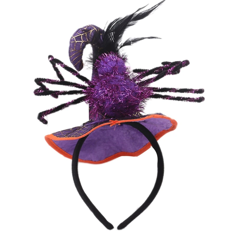 

New style Spider Party Headband Witch Hat Hair Hoop Hair Accessories for Carnival Cosplay