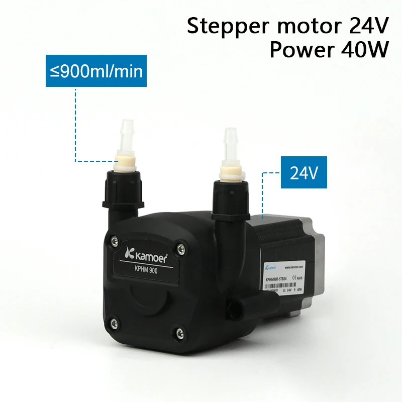 Перистальтический дозирующий Насос Kamoer KPHM900 900 мл/мин. 24V шаговый двигатель с
