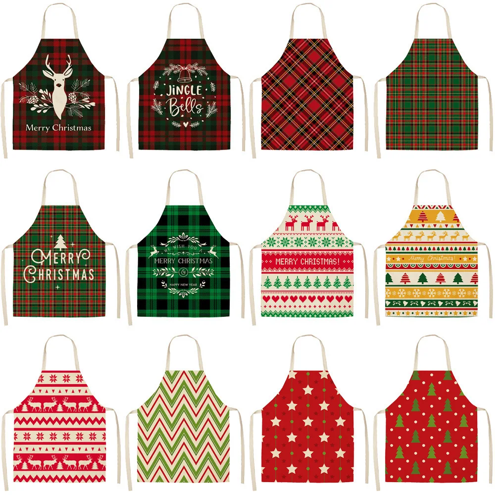 

Creative Christmas Theme Black and Red Plaid Apron Apron Kid Apron Linen Apron Waist Chef Apron Baking Mats Apron Dress Cooking